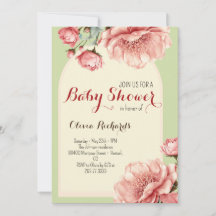 Baby i Bloom Elegant Rosa Flower Baby Shower in