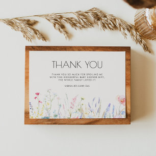 Baby i Bloom Elegant WildblomBaby Shower Tack Kort