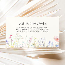 Baby i Bloom Elegant Wildblommes Visning Shower Tilläggskort