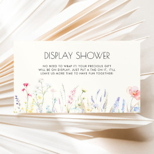Baby i Bloom Elegant Wildblommes Visning Shower Tilläggskort
