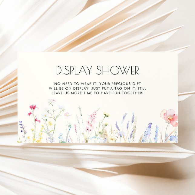 Baby i Bloom Elegant Wildblommes Visning Shower Tilläggskort (Skapare uppladdad)