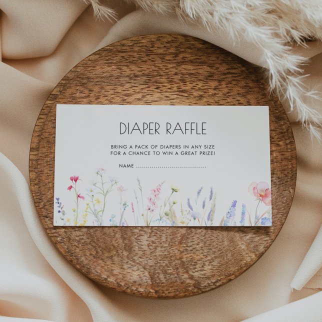 Baby i Bloom Elegant Wildblommor Diaper Raffle Tilläggskort (Skapare uppladdad)