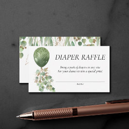 Baby i Bloom | Eucalyptus Ballon Diaper Raffle Tilläggskort