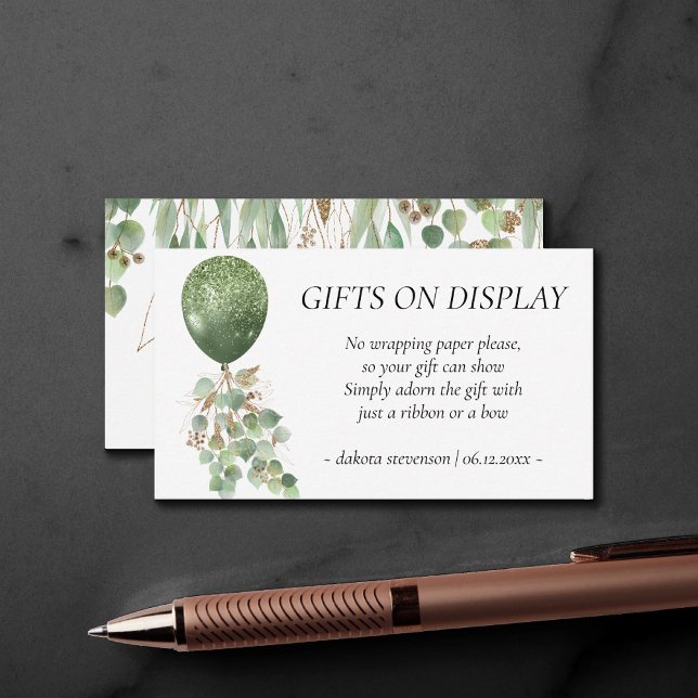 Baby i Bloom | Eucalyptus-gåvor vid Visning Tilläggskort (Skapare uppladdad)