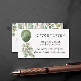 Baby i Bloom | Eucalyptus Gift Registry any event Tilläggskort