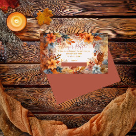 Baby i Bloom Fall Blommigt Shower Raffle Tilläggskort