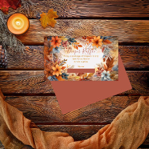 Baby i Bloom Fall Blommigt Shower Raffle Tilläggskort