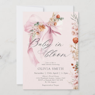 Baby i Bloom Fall Garden Baby Shower Inbjudningar