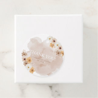 Baby i Bloom Favor Tag-nummer Gåvor Etiketter