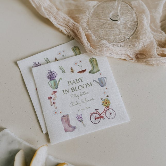 Baby i Bloom Garden Baby Shower Pappersservett (Skapare uppladdad)