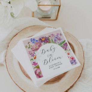 Baby i Bloom Garden Blommigt Baby Shower Pappersservett
