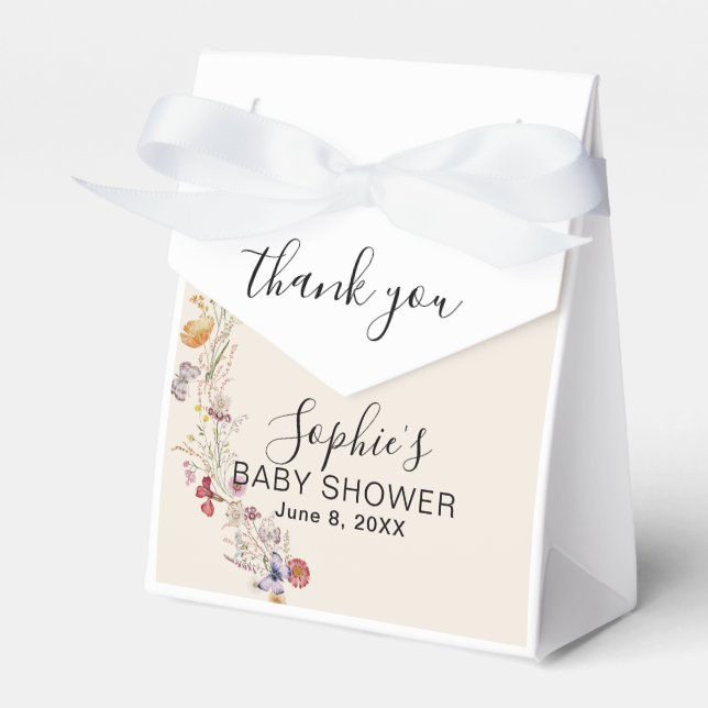 Baby i Bloom Garden Butterflies Baby Shower Presentaskar (Framsidan Sidan)