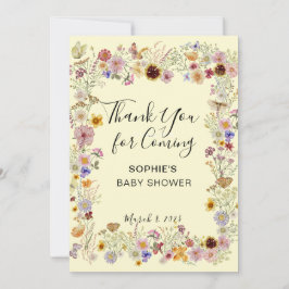 Baby i Bloom Garden Butterflies Baby Shower Tack Kort