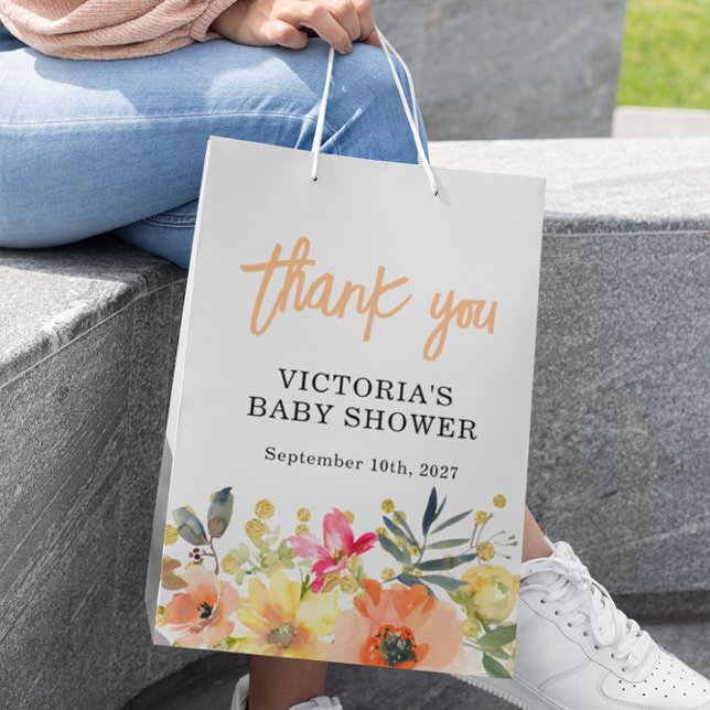 Baby i Bloom Guld Orange Baby Shower (Skapare uppladdad)