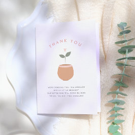 Baby i Bloom Heart Plant Baby Shower Tack Kort