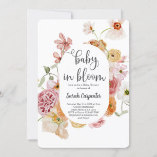 Baby i Bloom-inbjudan till babydusch Inbjudningar