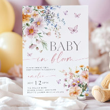 Baby i Bloom-inbjudan, Wildblomma Baby Shower
