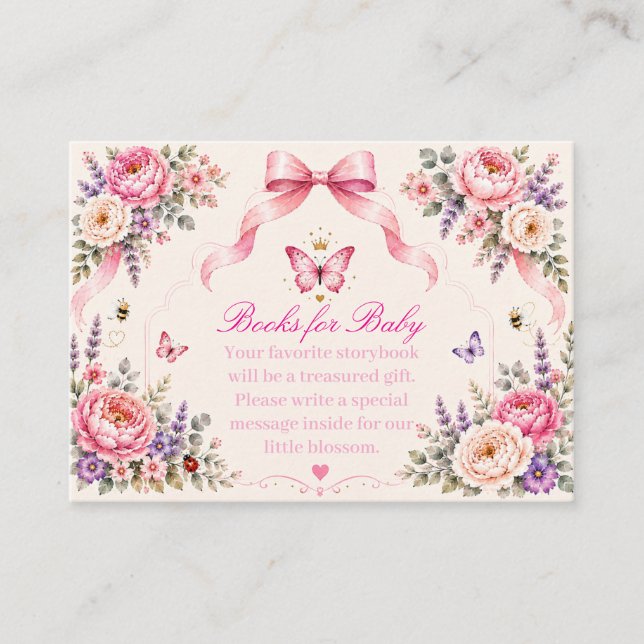 Baby i Bloom krönt fjäril böcker för bebis Tilläggskort (Framsida)