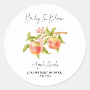 Baby i Bloom l Apple Seeds Baby Shower Runt Klistermärke