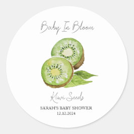 Baby i Bloom l Kiwi Seeds Baby Shower Runt Klistermärke