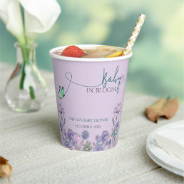 Baby i Bloom Lila Blommigt Baby Shower Party
