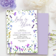 Baby i Bloom Lila WildblomBaby Shower
