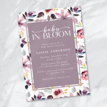 Baby i Bloom Lilac Blommigt Baby Shower