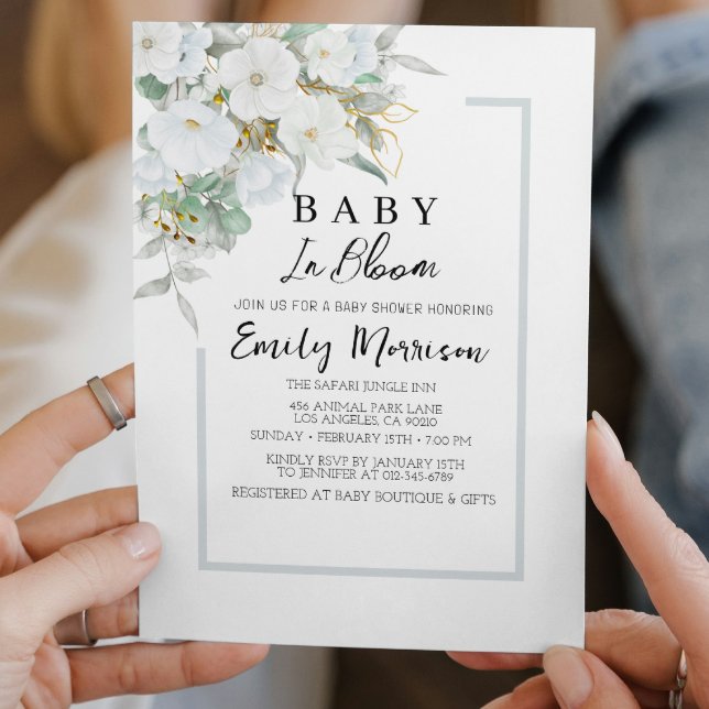 Baby i bloom och Cheery Brunches Baby Shower Inbjudningar (Skapare uppladdad)