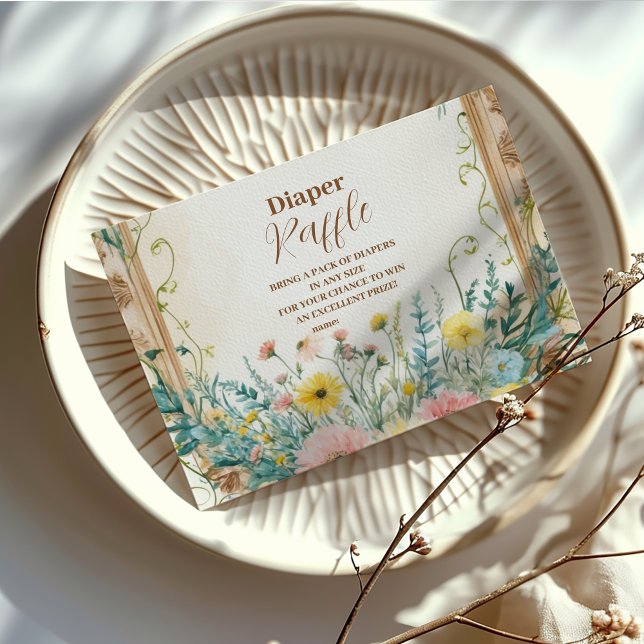 Baby i Bloom  och Teal Vår Diapper Raffle Tilläggskort (Skapare uppladdad)