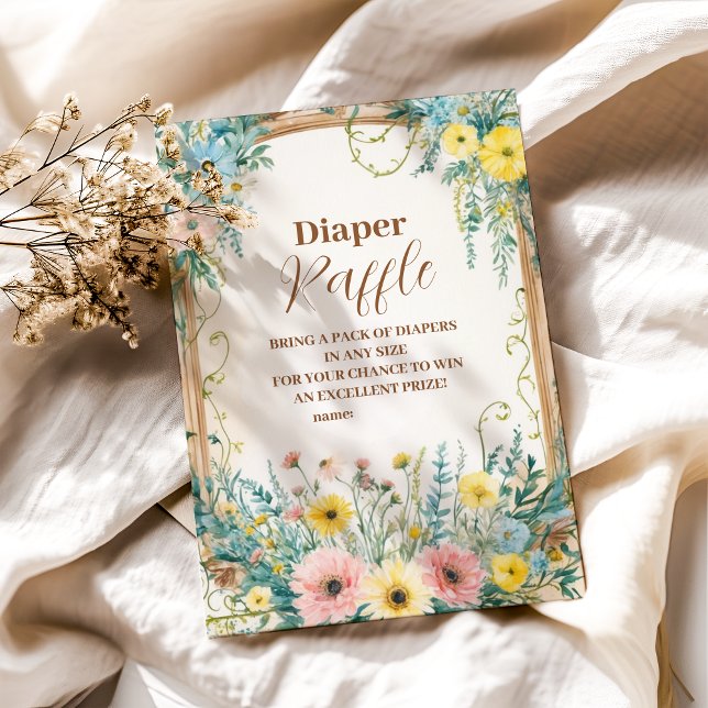 Baby i Bloom  och Teal Vår Diapper Raffle Tilläggskort (Skapare uppladdad)