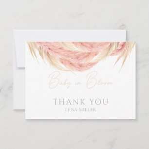 Baby i Bloom Pampas Grass Baby Shower Tack Kort