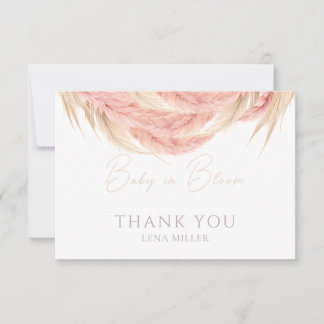 Baby i Bloom Pampas Grass Baby Shower Tack Kort