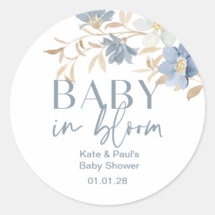 Baby i Bloom-pojkens babydusch... Runt Klistermärke