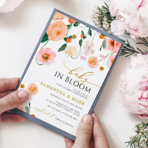 Baby i Bloom Poppies Flowers Shower-inbjudan