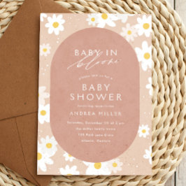 Baby i Bloom Retro Daisys Baby Shower Inbjudningar