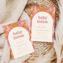Baby i Bloom Retro Rosa Blommigt Arch |