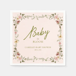 Baby i Bloom Rosa Baby Shower Pappersservett