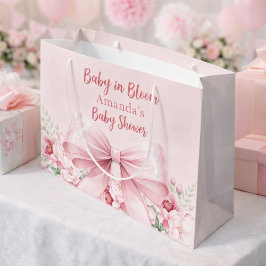 Baby i Bloom rosa  blommigt Baby Shower