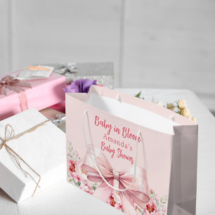 Baby i Bloom rosa  blommigt Baby Shower