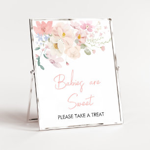 Baby i Bloom Rosa Blommigt Spädbarn är Sweet Poster