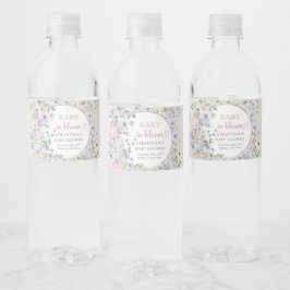 Baby i bloom rosa blue lila Wildblommor baby Vattenflaskor Etikett