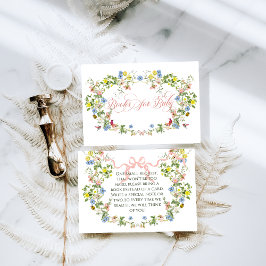 Baby i Bloom Rosa Bow Blommigt Girl Baby Shower Tilläggskort