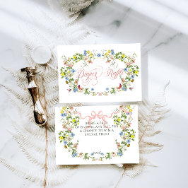 Baby i Bloom Rosa Bow Blommigt Girl Baby Shower Tilläggskort