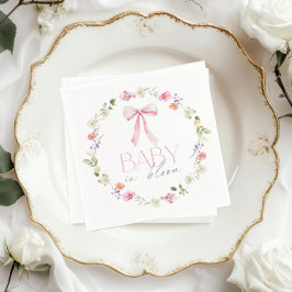 Baby i Bloom Rosa Bow Wildblomma Babydusch Pappersservett