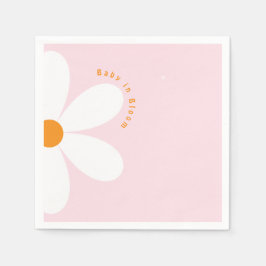 Baby i Bloom Rosa Daisy Baby Shower Pappersservett