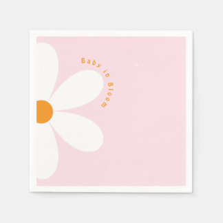 Baby i Bloom Rosa Daisy Baby Shower Pappersservett