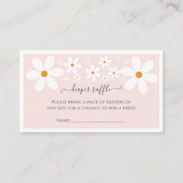 Baby i Bloom Rosa Daisy Baby Shower Tilläggskort