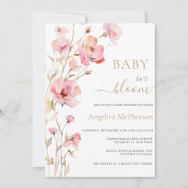 BABY I BLOOM ROSA GULD CHAMPAGNE BLOMMIGT INBJUDNINGAR
