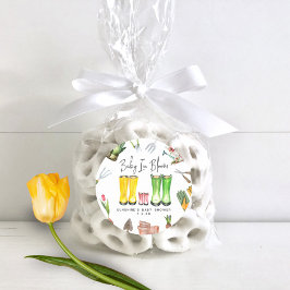 Baby i Bloom Rosa Rain Boots Garden Baby Shower Runt Klistermärke