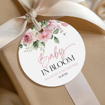 Baby i Bloom Rosa ros Blommigt Baby Shower